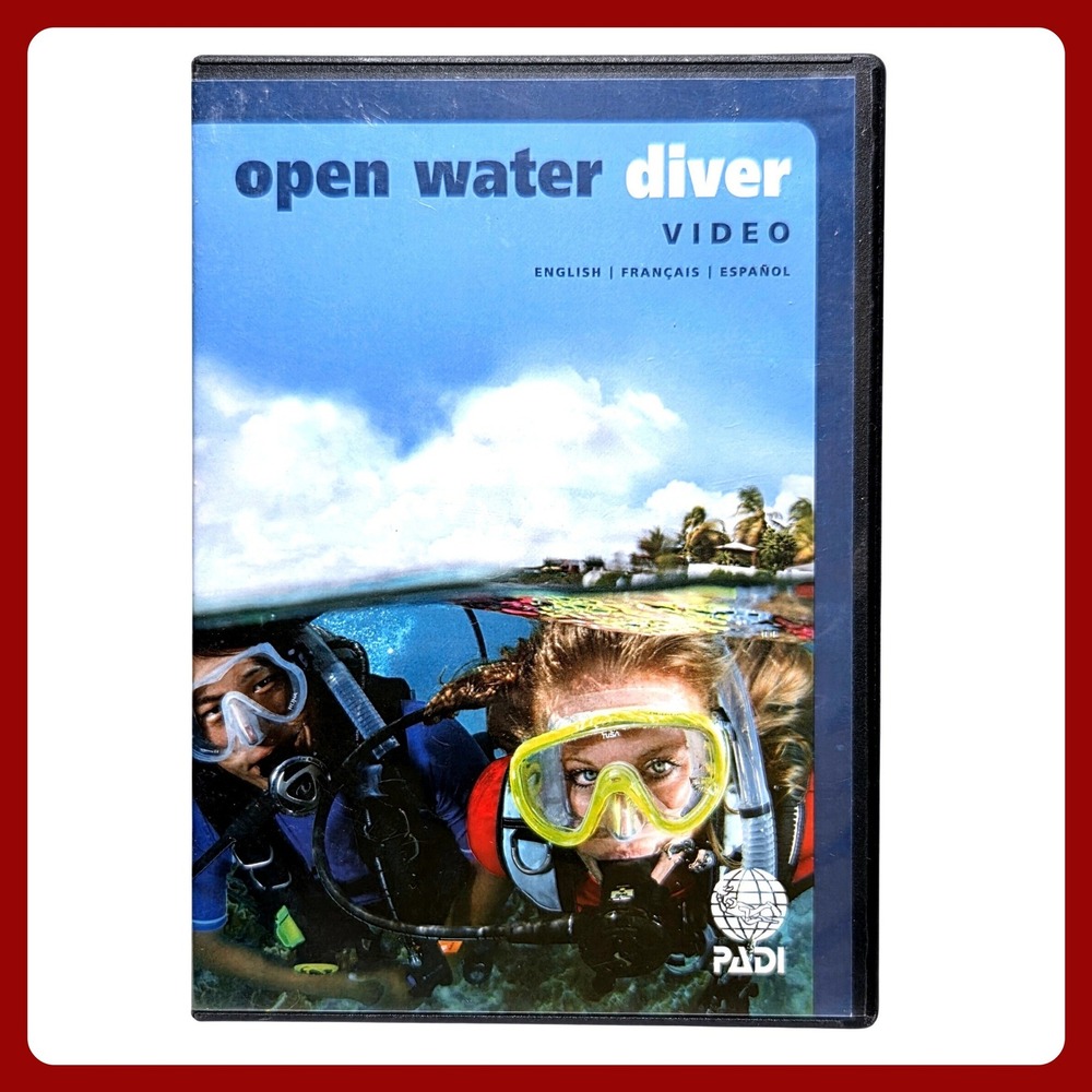 PADI Open Water Diver Scuba Training DVD Set Multi-Language EUC